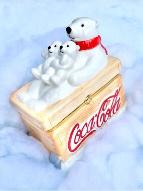 Coca Cola Bundle ❉ Houston Harvest Polar Bear Trinket Box Coffee Mug & Tumbler